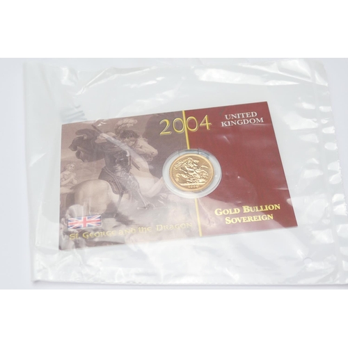 252 - 2004 United Kingdom sovereign (Royal Mint Bullion), original packaging, weight 7.98g