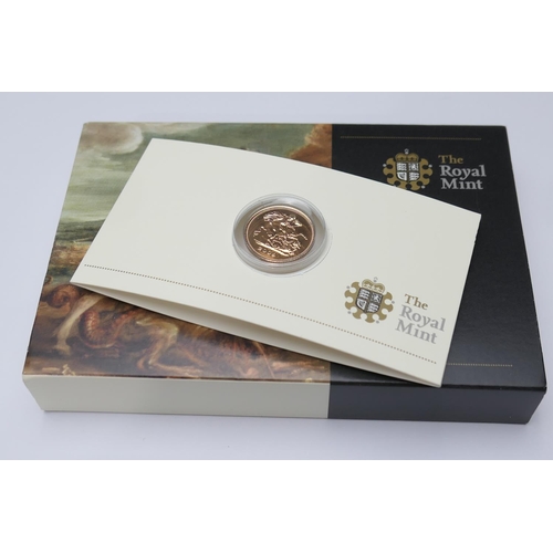 258 - 2009 United Kingdom half sovereign (Royal Mint Bullion), original box, weight 3.99g