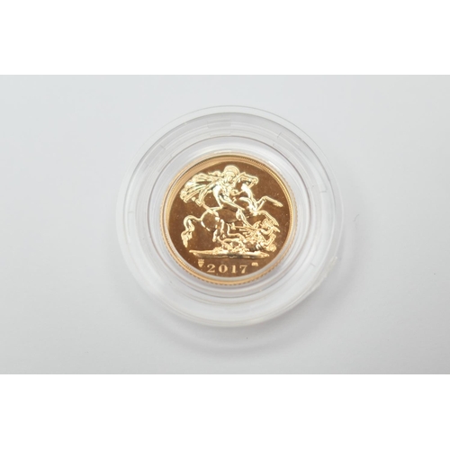 271 - 2017 United Kingdom half sovereign (UNC), weight 3.99g