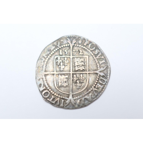 283 - Elizabeth I hammered silver sixpence, 1572, intermediate bust (VF)