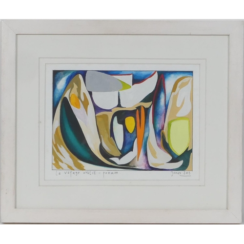 553 - Martyn Jones (b.1955), Pair 'Miami Bee Rescue' and 'Le Voyage Oublie - Penmon', watercolours on pape... 