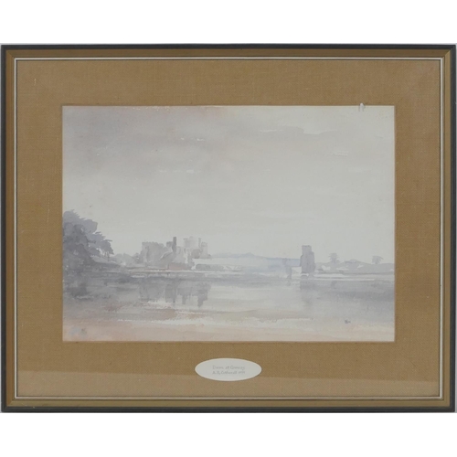 561 - A R Catherall (active late 20th Century), Conwy Castle, watercolour, signed with a monogram, dated 1... 