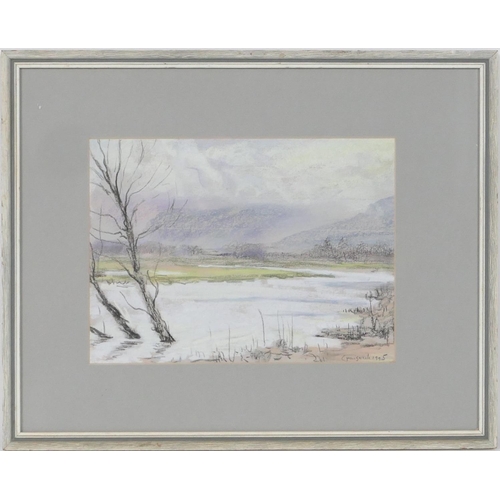 563 - Five works by Heather J Craigmile (b.1925): 'The Conwy Valley', pastel drawing, signed and dated 199... 