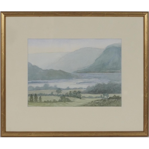 564 - Heather J Craigmile (b.1925), 'Conwy Valley', watercolour, signed and dated 1977, 16.5cm x 23cm; als... 