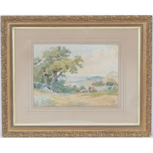 607 - C Fullwood (active late 19th/early 20th Century), Near Bath, watercolour over pencil, signed, titled... 