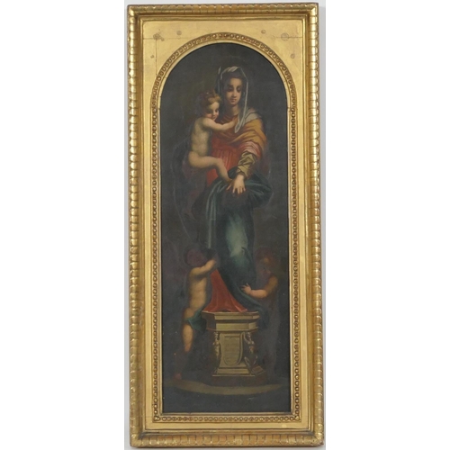 625 - Florentine School (late 19th Century), Madonna and child, after Andrea del Sarto (1486-1530), oil on... 