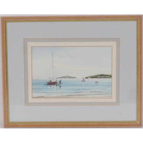 635 - Neil S Hopkins (b.1942), 'Summer afternoon, Abersoch', watercolour, signed and dated 1997, inscribed... 