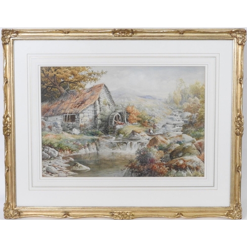 643 - William Henry Mander (fl.1880-1922), 'Old mill in the hill, North Wales', watercolour, signed and da... 