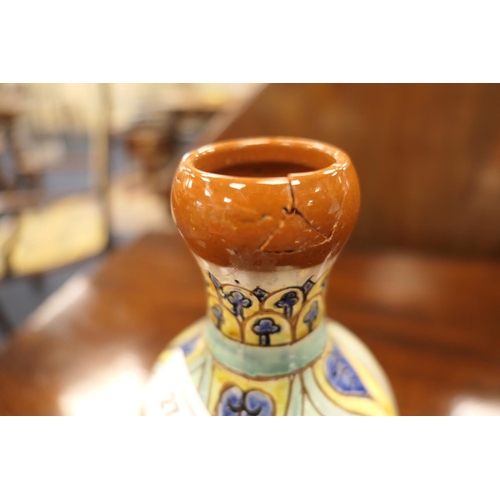 27 - Carlo Manzoni, Granville Pottery, small vase, decorated with an incised design of stylised flowers a... 