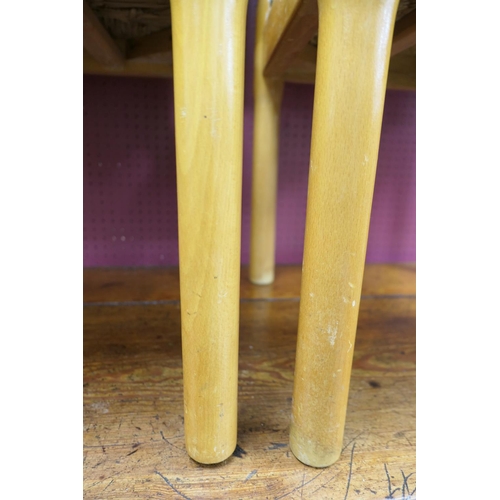 932 - Vico Magistretti (1920-2006), Set of seven (5 + 2) Carimate beech dining chairs for Habitat, with ru... 