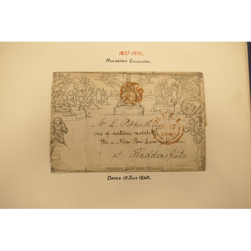 662 - Great Britain stamp collection in four albums comprising Mulready envelope, 17th July 1840; two Penn... 