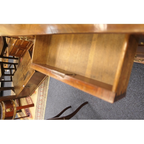 915 - George III mahogany bureau, circa 1780, the slope front opening to an attractive configuration of pi... 