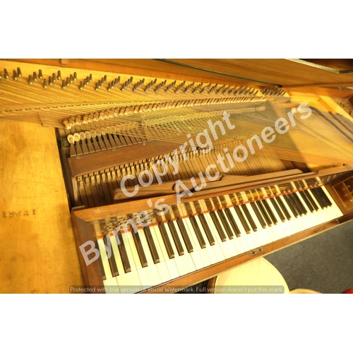 886 - George IV mahogany square piano by Clement & Co., London, circa 1825, the top crossbanded with rosew... 