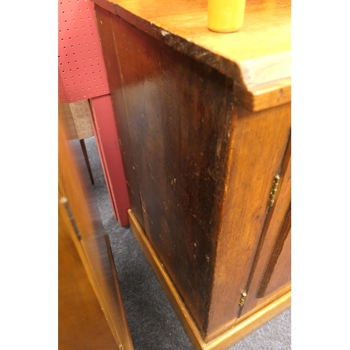 911 - Victorian pitch pine dresser, late 19th Century, fitted with two central short drawers and two long ... 