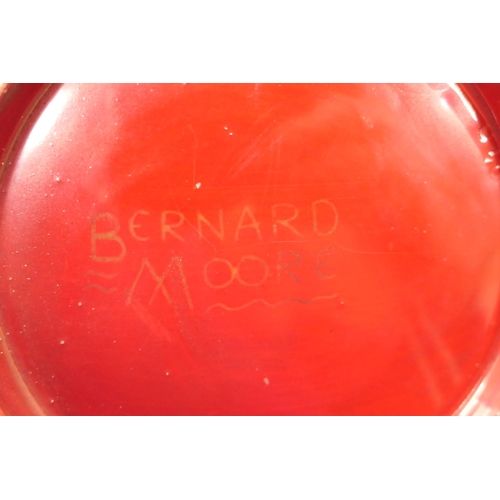 92 - Bernard Moore red flambe vase, of baluster form, marked 'Bernard Moore' (chip to the rim), height 26... 