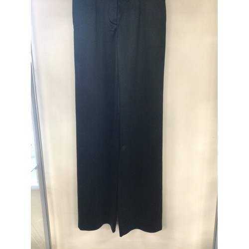 663 - Chanel black satin jumpsuit, size 38