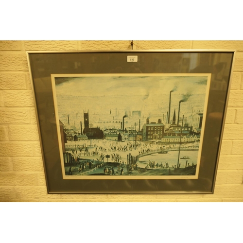 530 - Laurence Stephen Lowry (1887-1976), An industrial town, limited edition coloured print, numbered 448... 