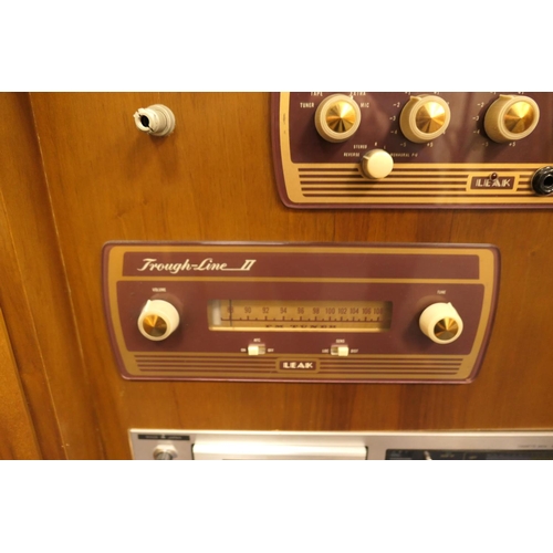 670 - 1960s walnut stereo cabinet enclosing a Garrard model 301 turntable (with replaced Linn Basik Plus t... 