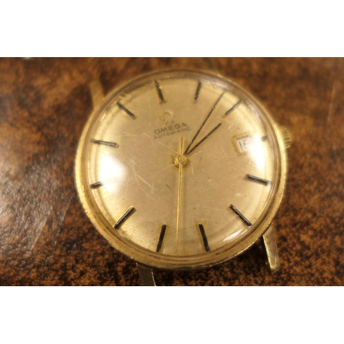 307 - Omega 9ct gold gent's automatic wristwatch, circa 1963, 28mm dial, signed and with date aperture, ce... 