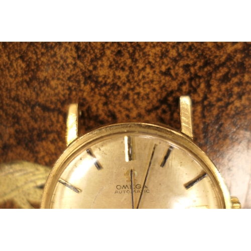 307 - Omega 9ct gold gent's automatic wristwatch, circa 1963, 28mm dial, signed and with date aperture, ce... 