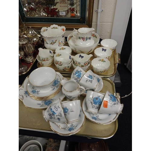95 - Aynsley Cottage Garden wares, also Royal Tara tea wares (2 trays)