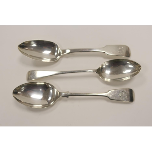 339 - George IV silver Fiddle pattern tablespoon, London 1827, further silver tablespoon, Sheffield 1904, ... 