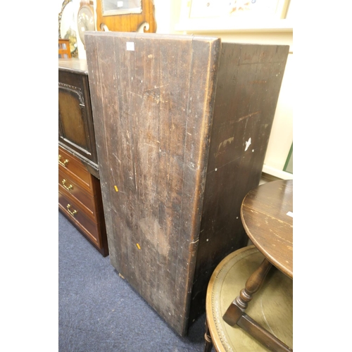 504 - Victorian pine blanket chest (converted to a cabinet fitted with shelves)