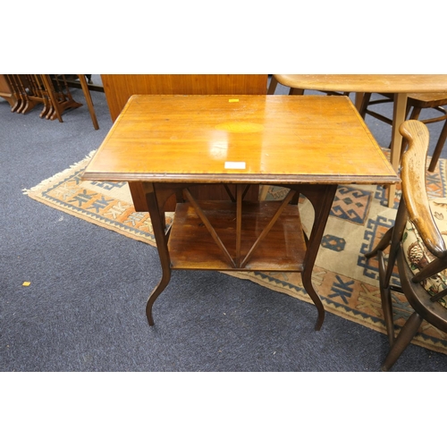 682 - Edwardian mahogany and inlaid magazine table