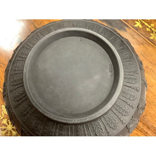 164 - Wedgwood black basalt 'Dancing Hours' bowl, 25cm diameter