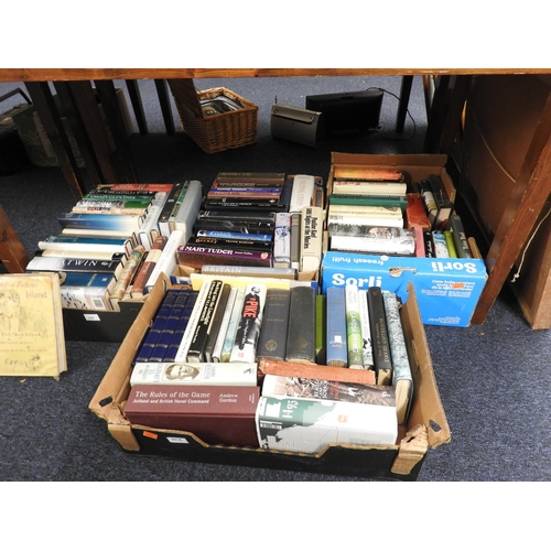 102 - Four boxes of mainly modern books including novels, including Brendan Behan's, Ireland entitled 'An ... 