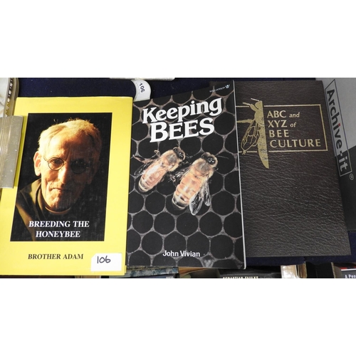 106 - Three books on beekeeping including ABC and XYZ of Bee Culture, original work by Amos Ives Root