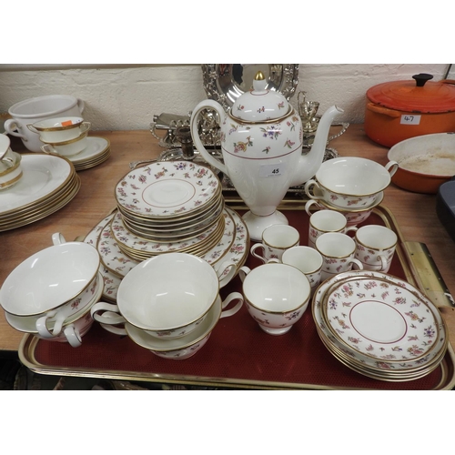 45 - Wedgwood Rouen pattern dinner and coffee wares