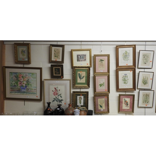 72 - Quantity of botanical prints including a limited edition S. Bills Rose Cottage print (17)
