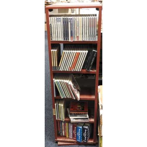 82 - Quantity of CDs, mainly folk and jazz, in CD tower