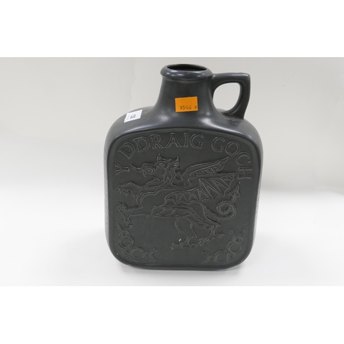 135 - Portmadoc Pottery 'Ddraig Goch' flask