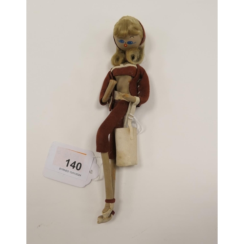 140 - Decorative 'Swinging Sixties' doll, 17cm