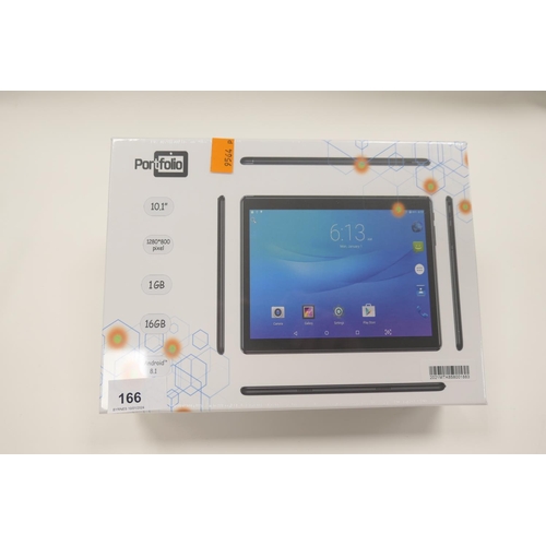166 - As-new Android 8.1 tablet, 16GB, 10.1'' screen, unopened, circa 2022, together with case, and origin... 