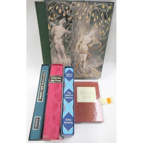 169 - Folio Society books including Milton's Paradise Lost, Katherine the Great, Brief Lives by John Aubre... 