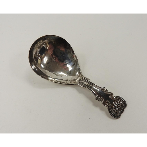 238 - George III silver tea caddy spoon (repaired)