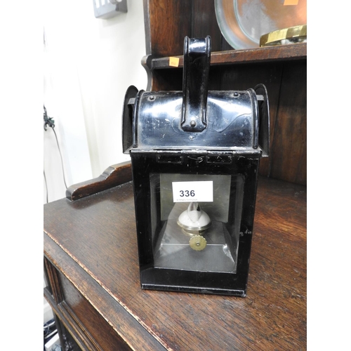 336 - Vintage spirit fired handlamp