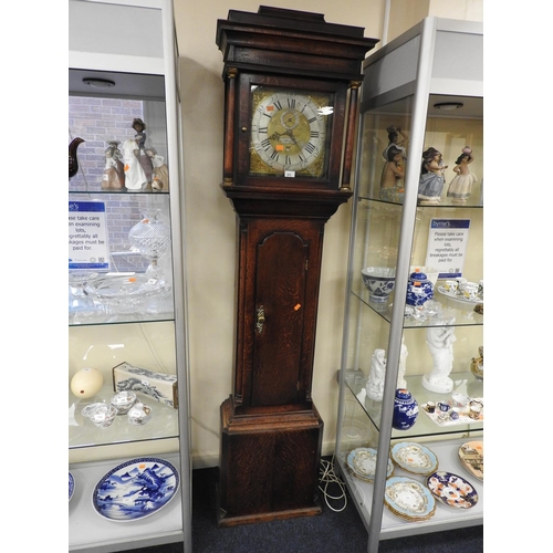 422 - John Taylor, Manchester oak thirty hour long case clock with 12