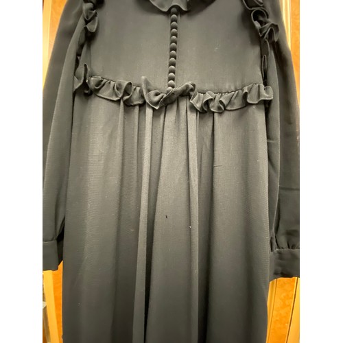 508 - Gina Fratini vintage black evening dress; also a First Editions (London) brown velvet evening dress ... 