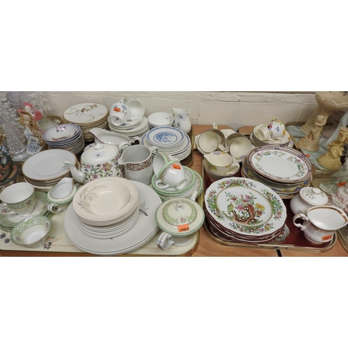36 - Assortment of ceramics including a small quantity of Wedgwood Ice Rose pattern tea wares, hand decor... 