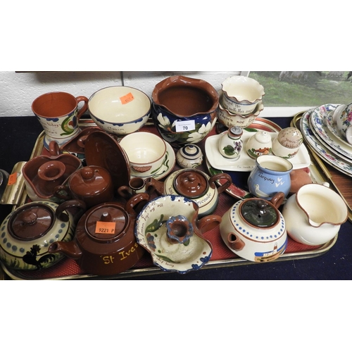 70 - Tray of Cornish Motto wares