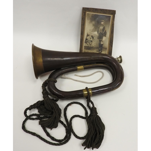 179 - Rushworth and Dreaper Apollo Class bugle, by repute having belonged to Albert Harold Henry of the Ch... 