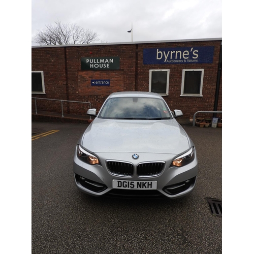 318 - BMW 220i Sports Coupe motor car, registration DG15 NKH, finished in silver, 6567 recorded miles from... 