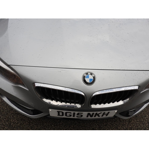 318 - BMW 220i Sports Coupe motor car, registration DG15 NKH, finished in silver, 6567 recorded miles from... 