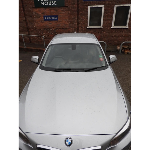 318 - BMW 220i Sports Coupe motor car, registration DG15 NKH, finished in silver, 6567 recorded miles from... 