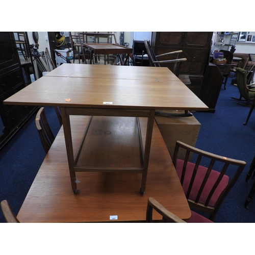 463 - Retro teak folding tea trolley