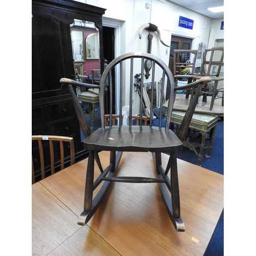 465 - Ercol stained beech rocking chair